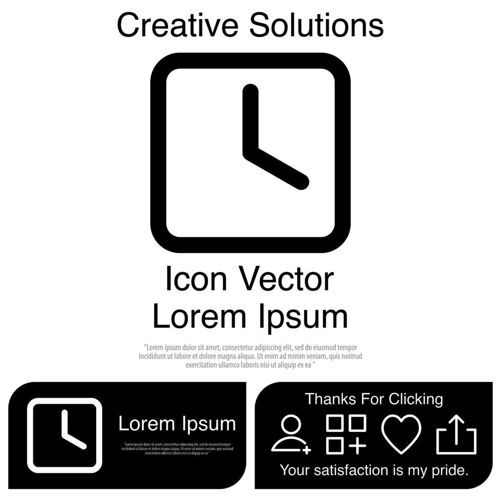 Clock Icon Vector EPS 10