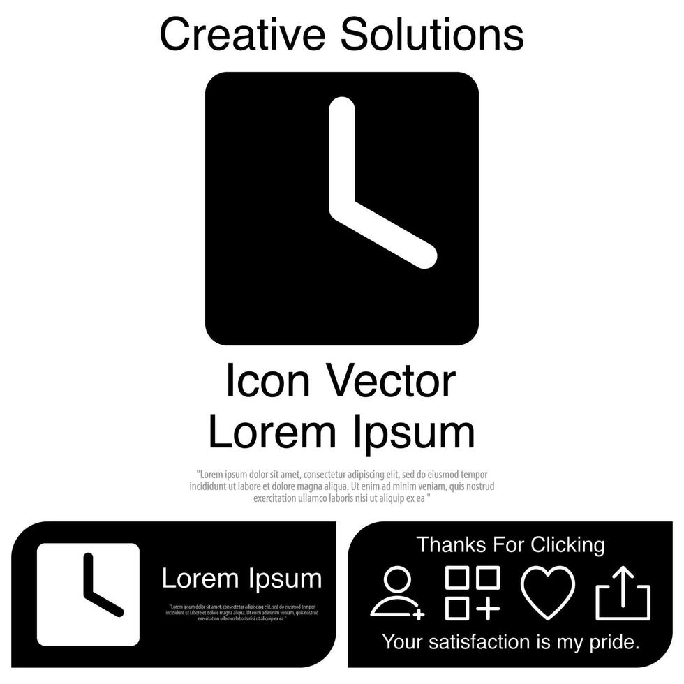 Clock Icon Vector EPS 10