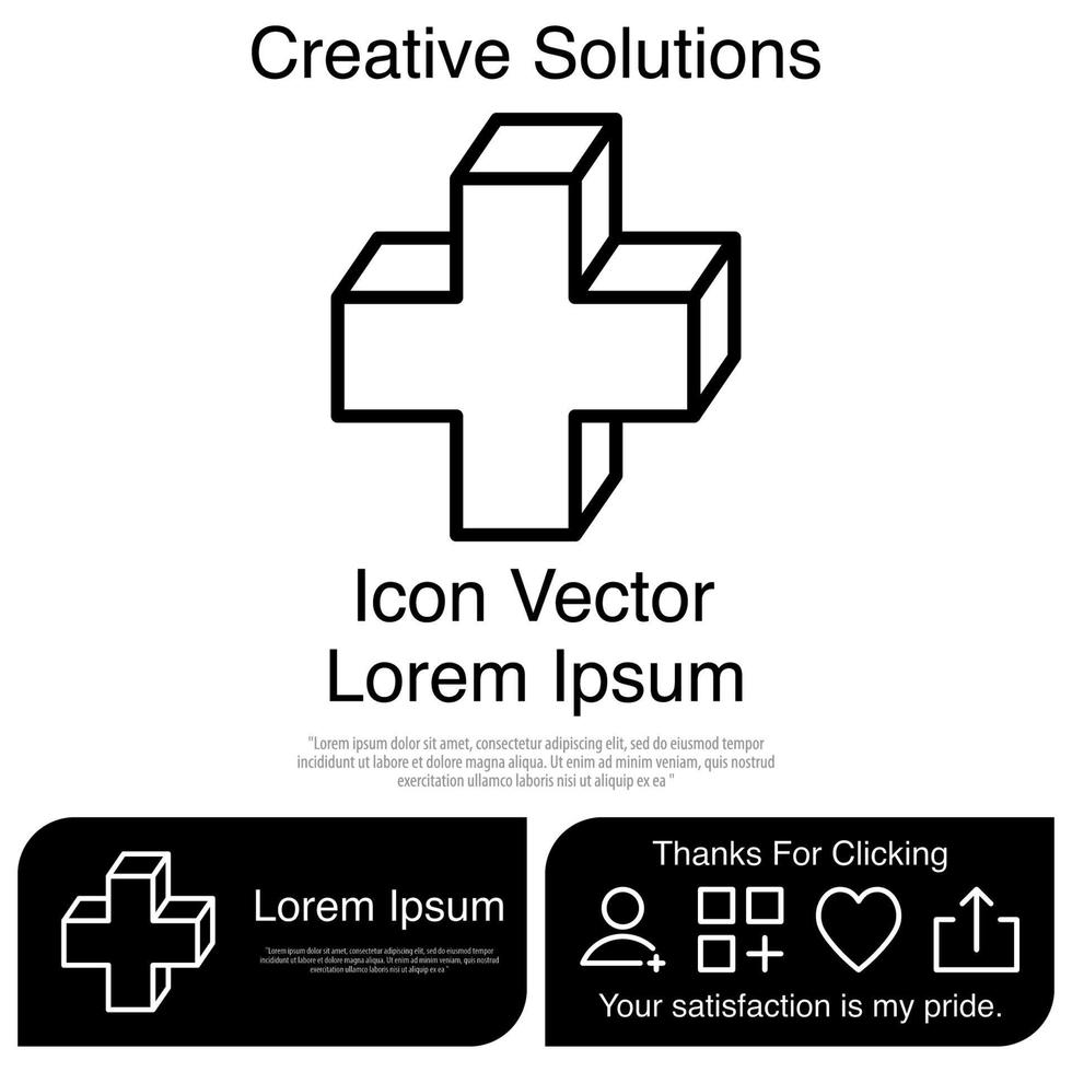 Cruz icono vectoriales eps 10 vector