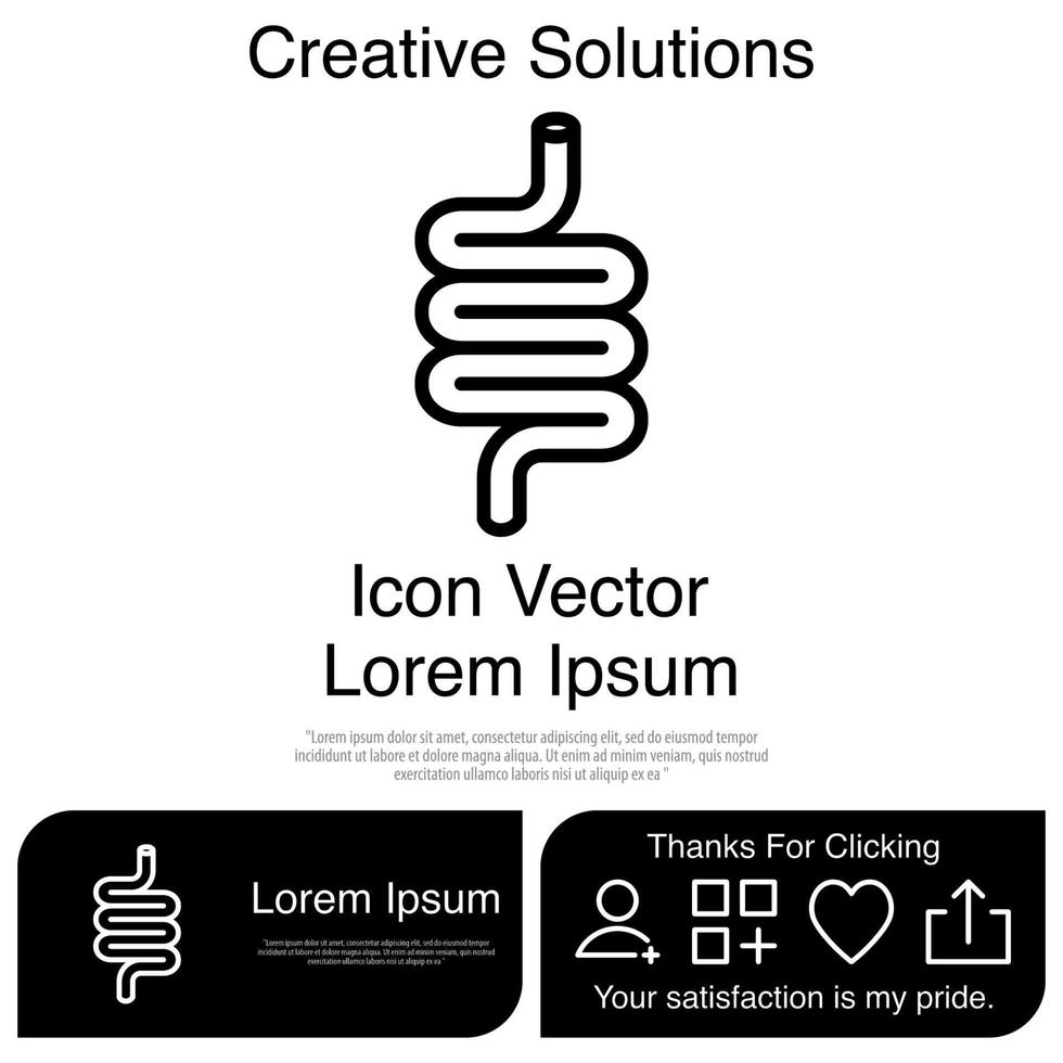 Intestine Icon Vector EPS 10