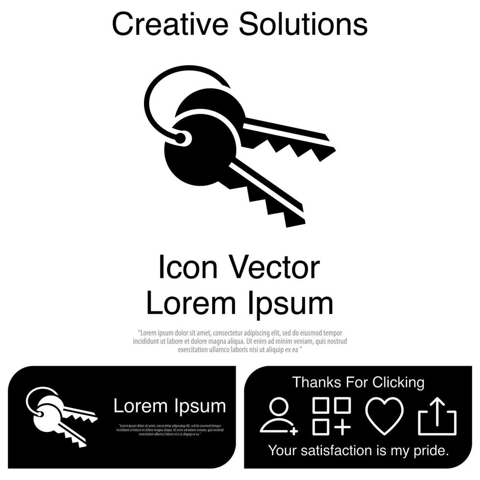 icono de llave vectorial eps 10 vector