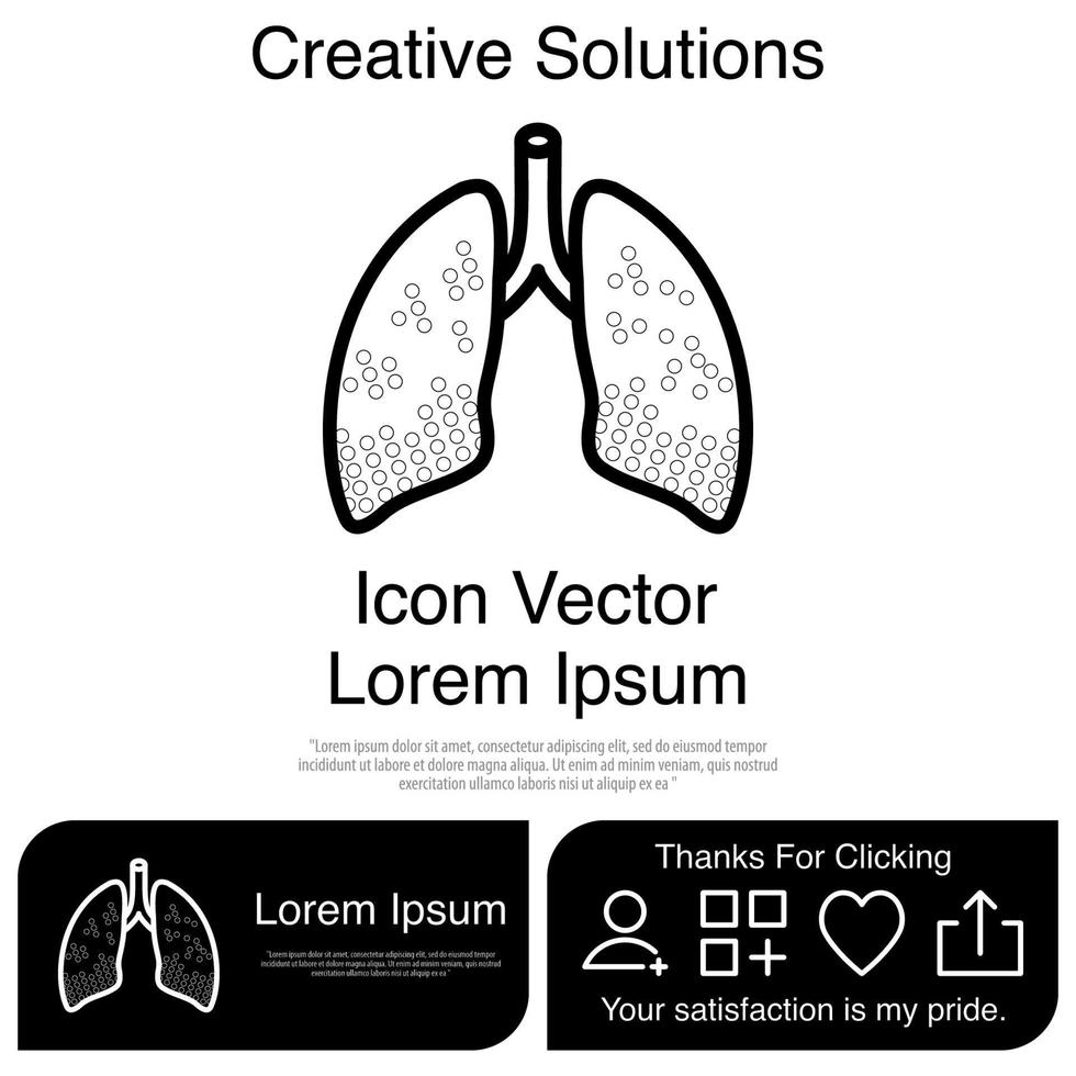 iconos de pulmones vectoriales eps 10 vector