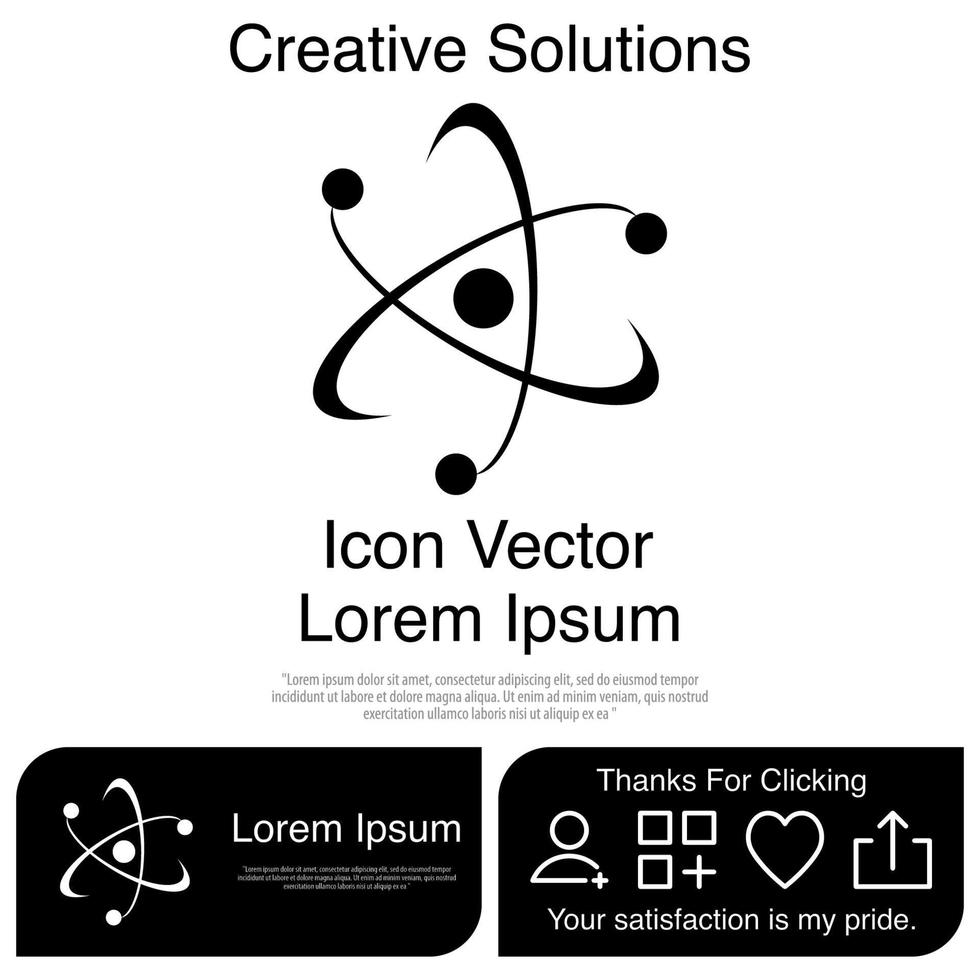 Atom Icon Vector EPS 10