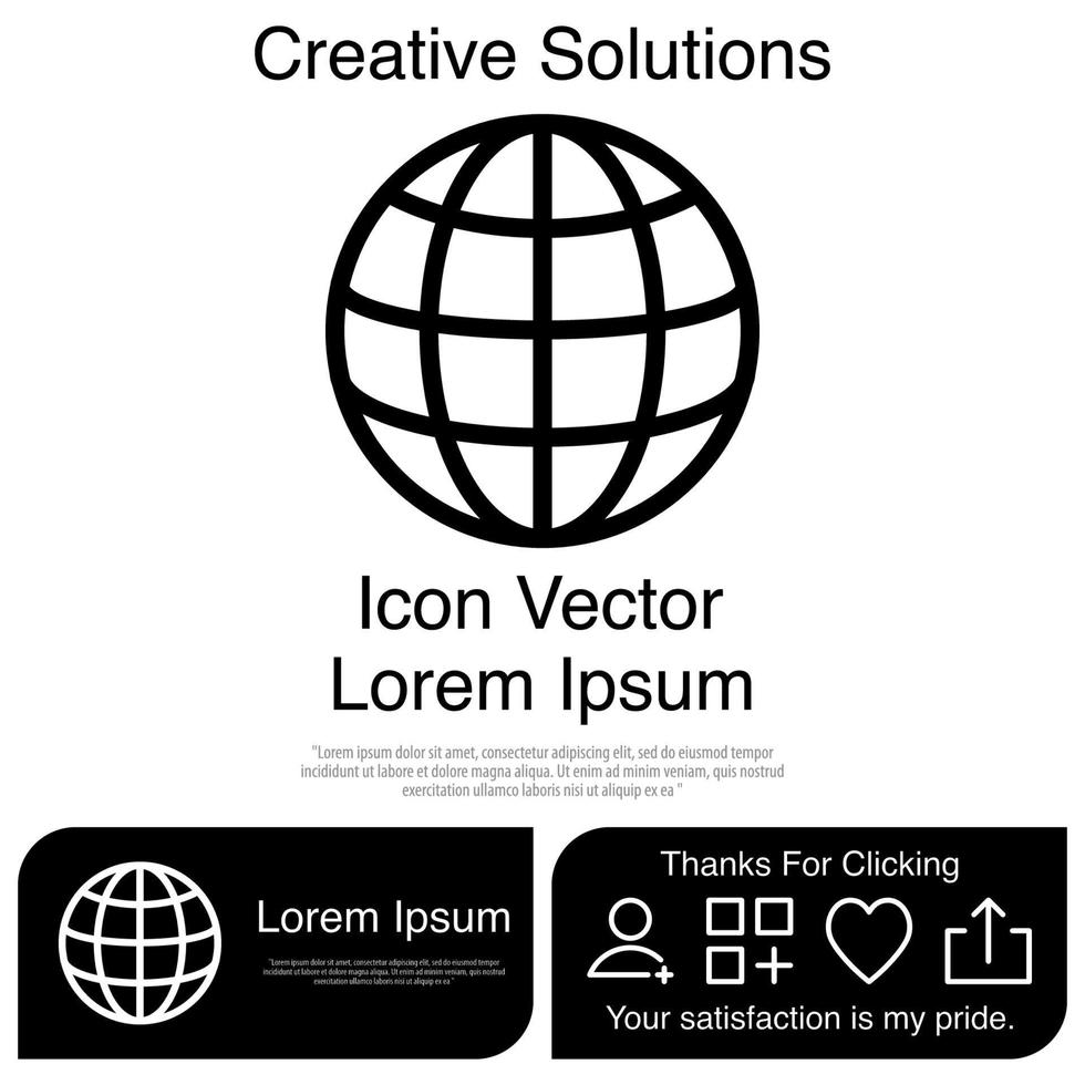 icono de globo vectorial eps 10 vector