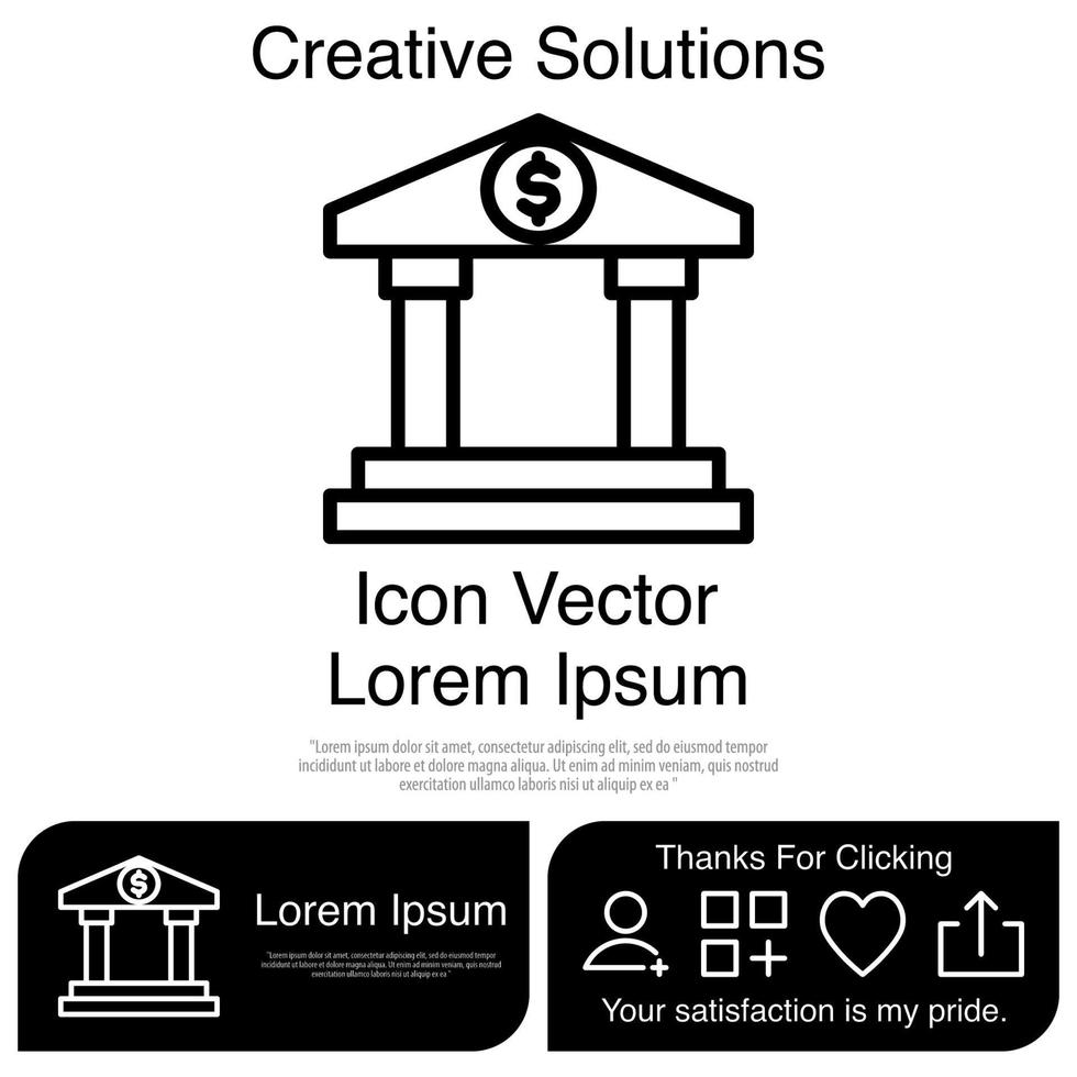 Bank Icon Vector EPS 10