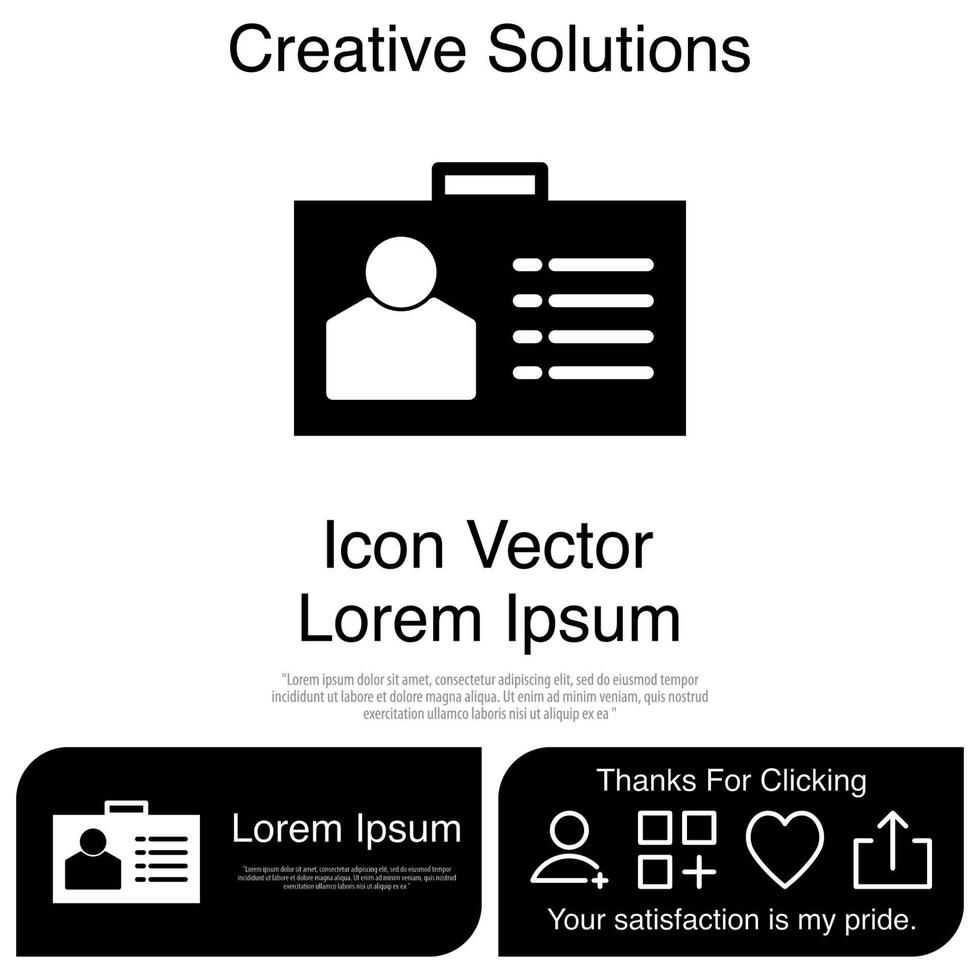 ID Card Icon Vector EPS 10