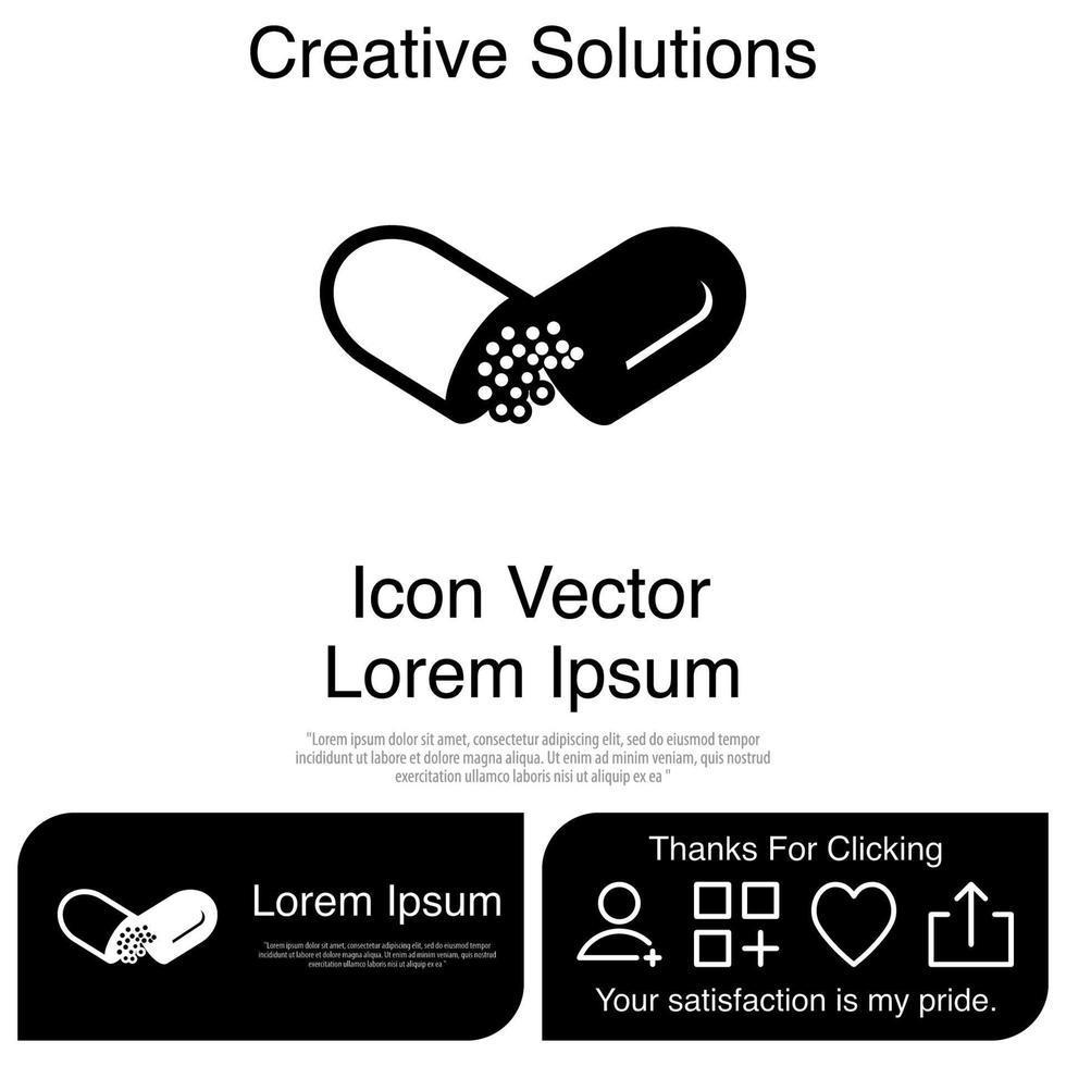 Capsule Icon Vector EPS 10