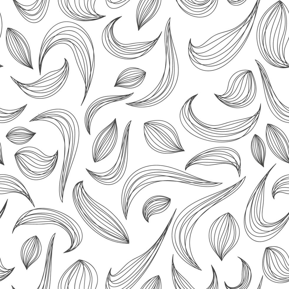 patrón de flores ilustraciones de línea. dibujo a lápiz. patrón vectorial lineal, hojas abstractas, línea blanca de hoja, floral. diseño gráfico limpio para tela, evento, papel tapiz vector