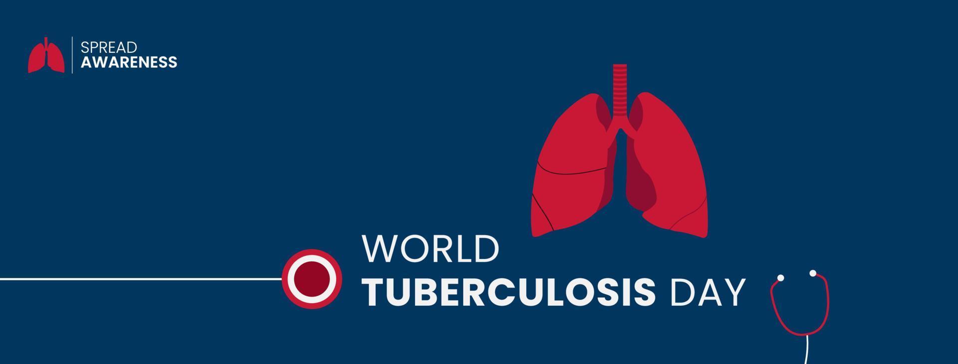 World tuberculosis day awareness about tuberculosis design vector