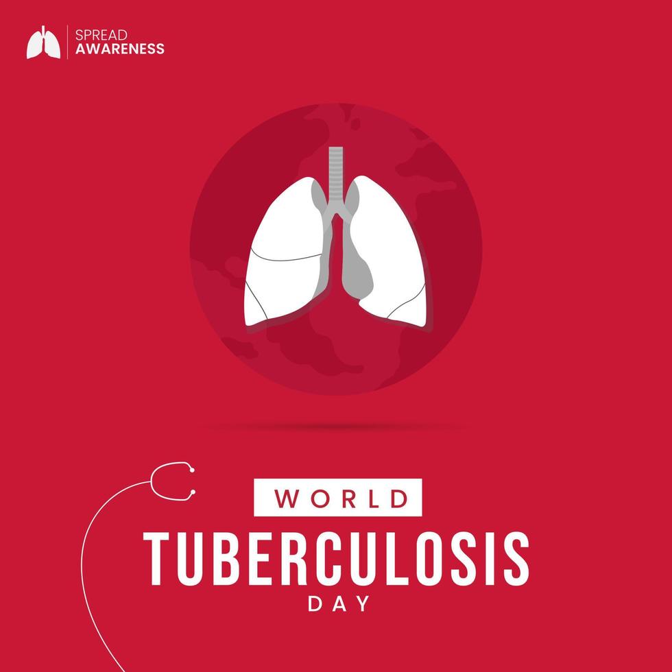 World tuberculosis day awareness about tuberculosis design vector