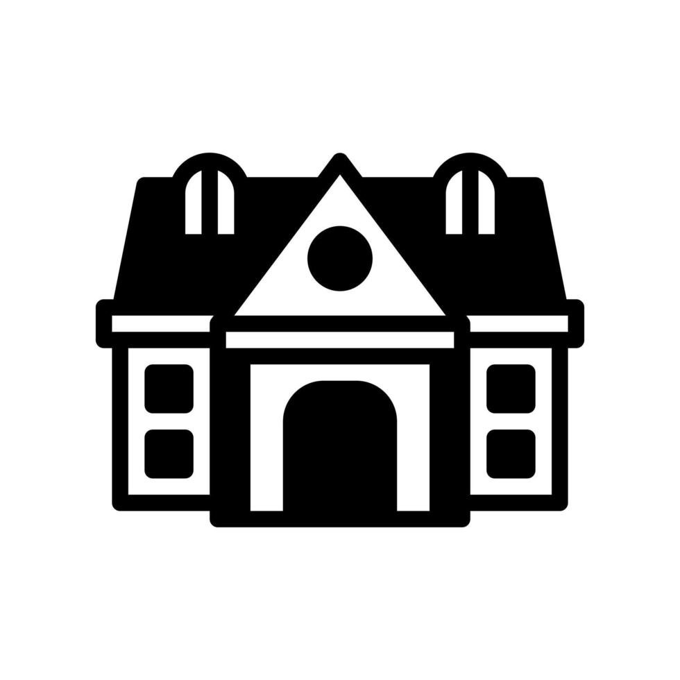 mansion solid style icon. vector illustration for graphic design, website, app