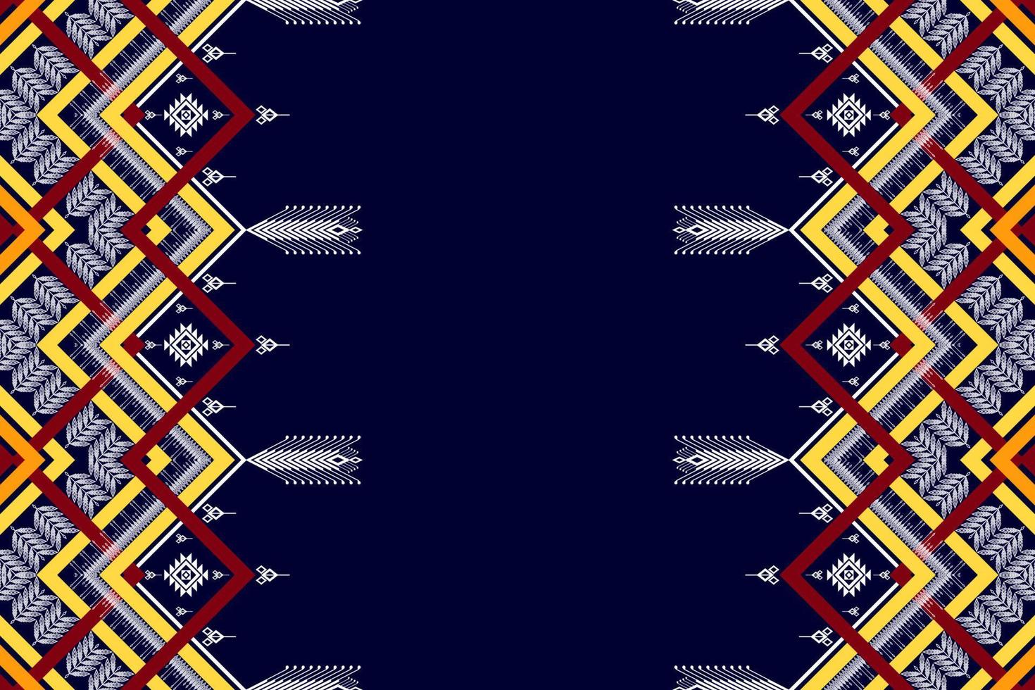 Ethnic geometric seamless pattern design. Aztec fabric carpet mandala ornament chevron textile decoration wallpaper. Tribal turkey African Indian traditional embroidery vector background