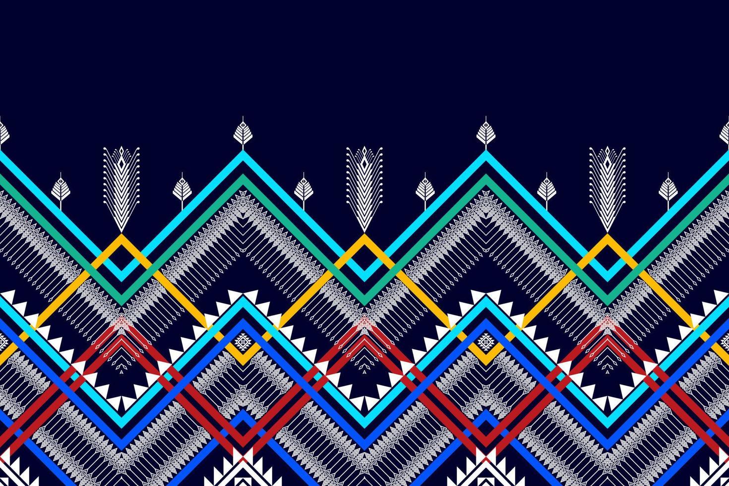 diseño geométrico étnico de patrones sin fisuras. tela azteca alfombra mandala ornamento chevron textil decoración papel pintado. patrones de bordado tradicionales indios africanos de pavo tribal vector