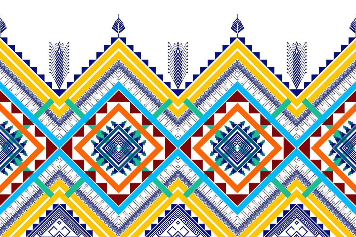 diseño de patrones étnicos geométricos. tela azteca alfombra mandala ornamento chevron textil decoración papel tapiz. fondo de bordado tradicional indio africano de pavo tribal vector