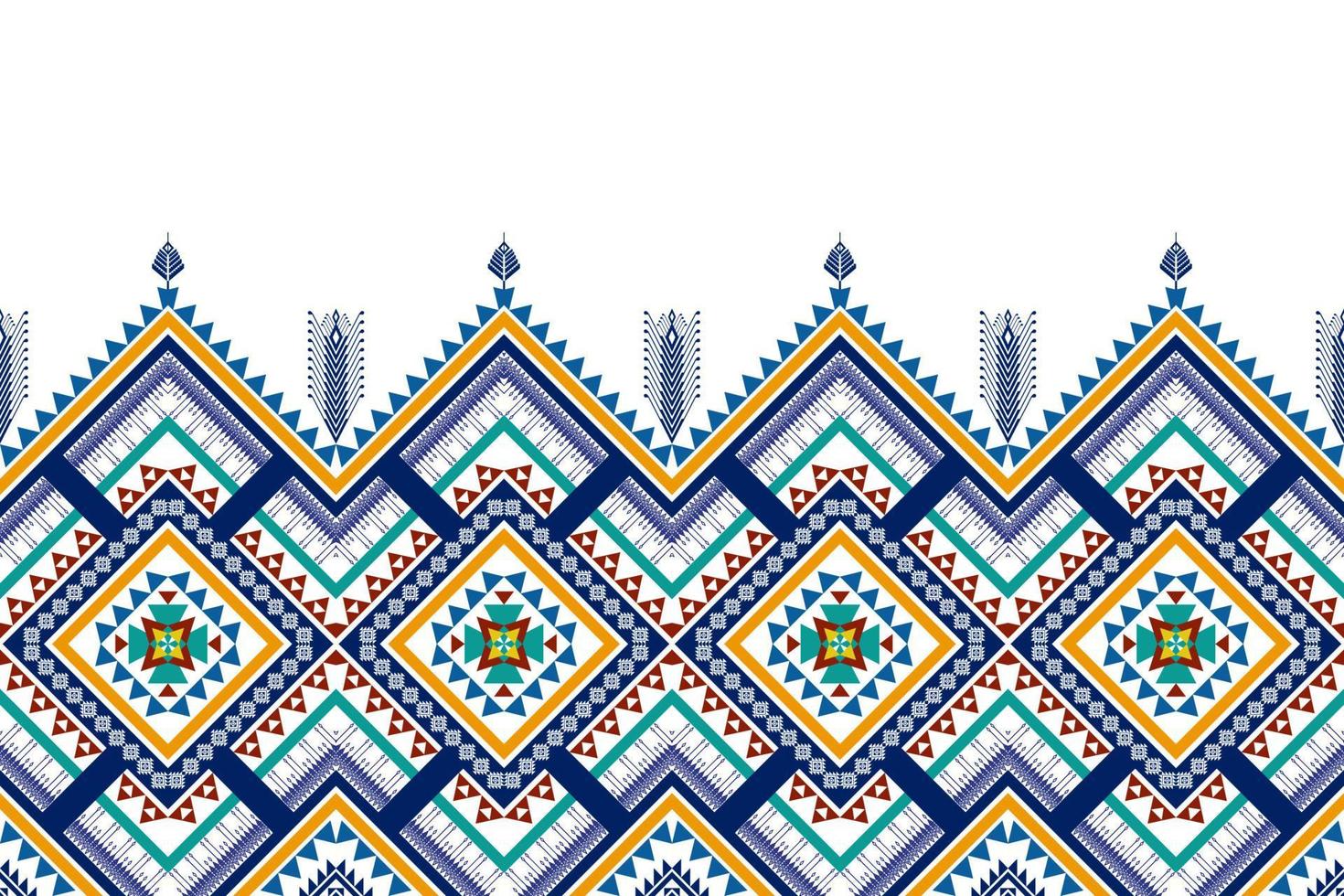 Geometric ethnic pattern design. Aztec fabric carpet mandala ornament chevron textile decoration wallpaper. Tribal turkey African Indian traditional embroidery background vector