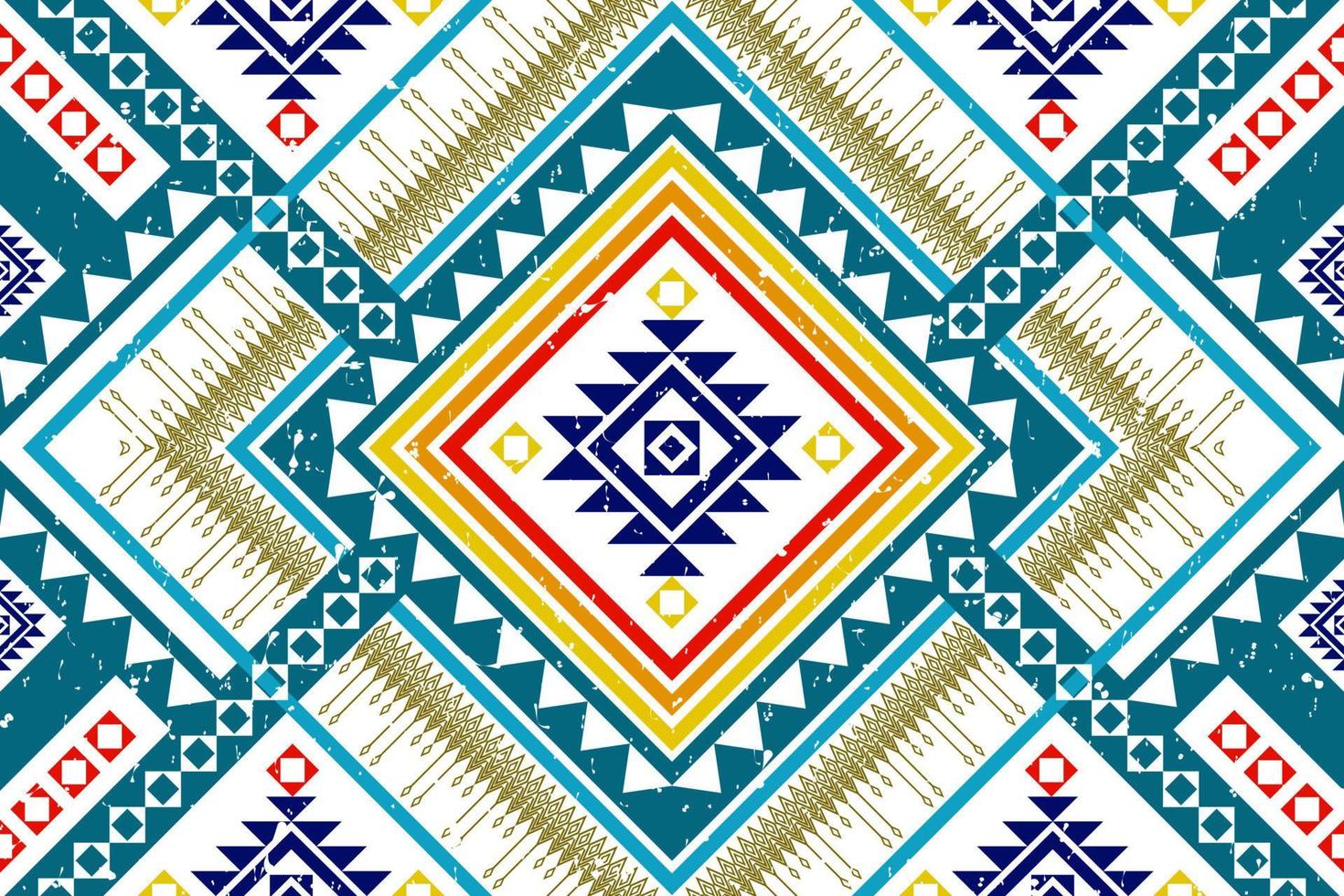 Geometric ethnic seamless pattern design. Aztec fabric carpet mandala ornament chevron textile decoration wallpaper. Tribal turkey African Indian traditional embroidery ornament background vector