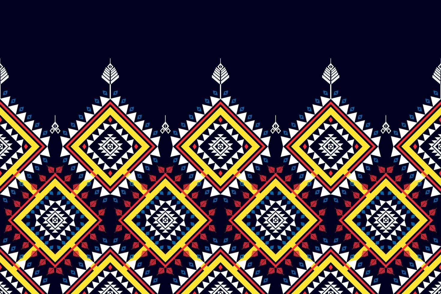 Geometric ethnic seamless pattern design. Aztec fabric carpet mandala ornament chevron textile decoration wallpaper. Tribal turkey African Indian traditional embroidery vector background