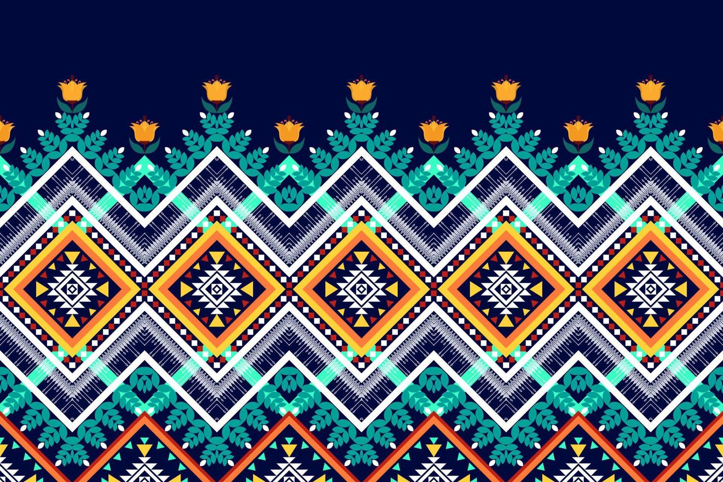 Geometric ethnic seamless pattern design. Aztec fabric carpet mandala ornament chevron textile decoration wallpaper. Tribal turkey African Indian traditional embroidery vector illustration background