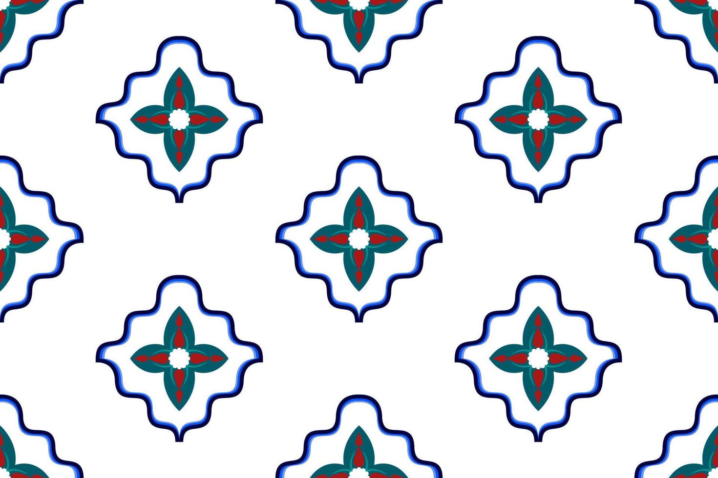 Moroccan ikat ethnic seamless pattern design. Aztec fabric carpet mandala ornament native boho chevron textile decoration wallpaper. Tribal turkey African Indian traditional embroidery vector
