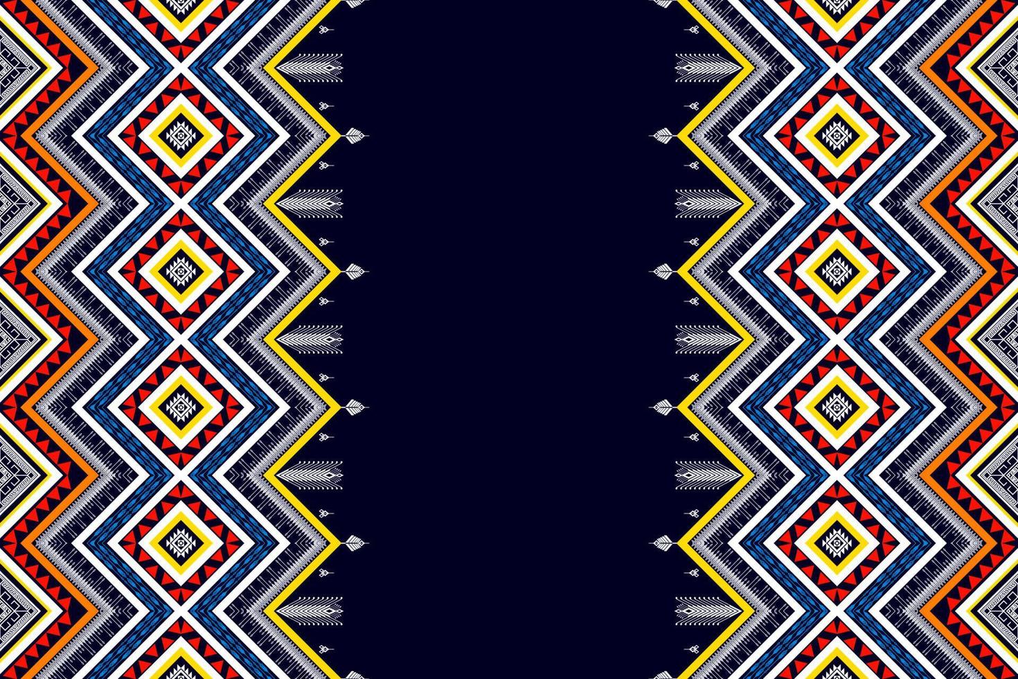 Geometric ethnic seamless pattern design. Aztec fabric carpet mandala ornament chevron textile decoration wallpaper. Tribal turkey African Indian traditional embroidery vector illustration background