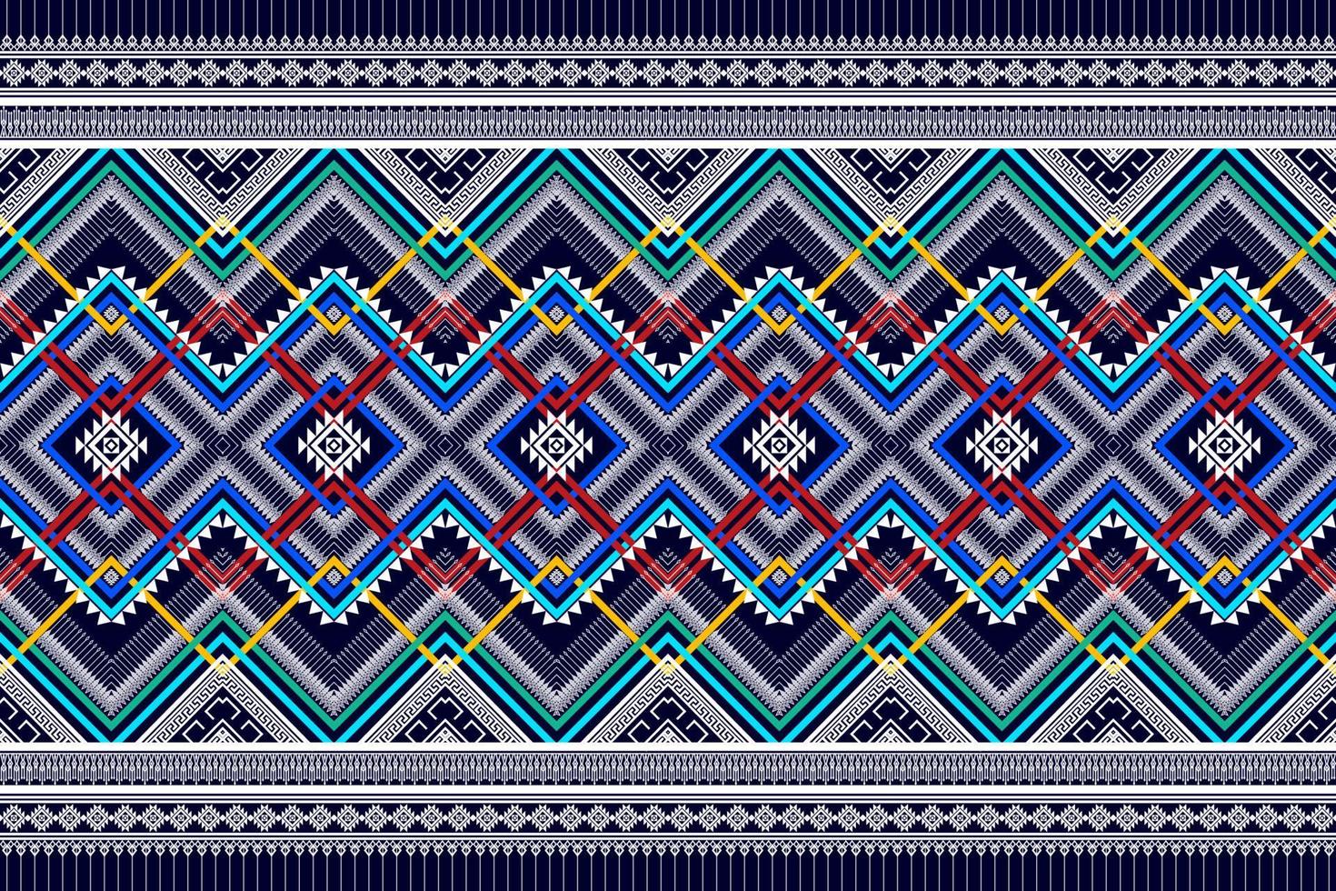 Geometric ethnic seamless pattern design. Aztec fabric carpet mandala ornament chevron textile decoration wallpaper. Tribal turkey African Indian traditional embroidery patterns vector