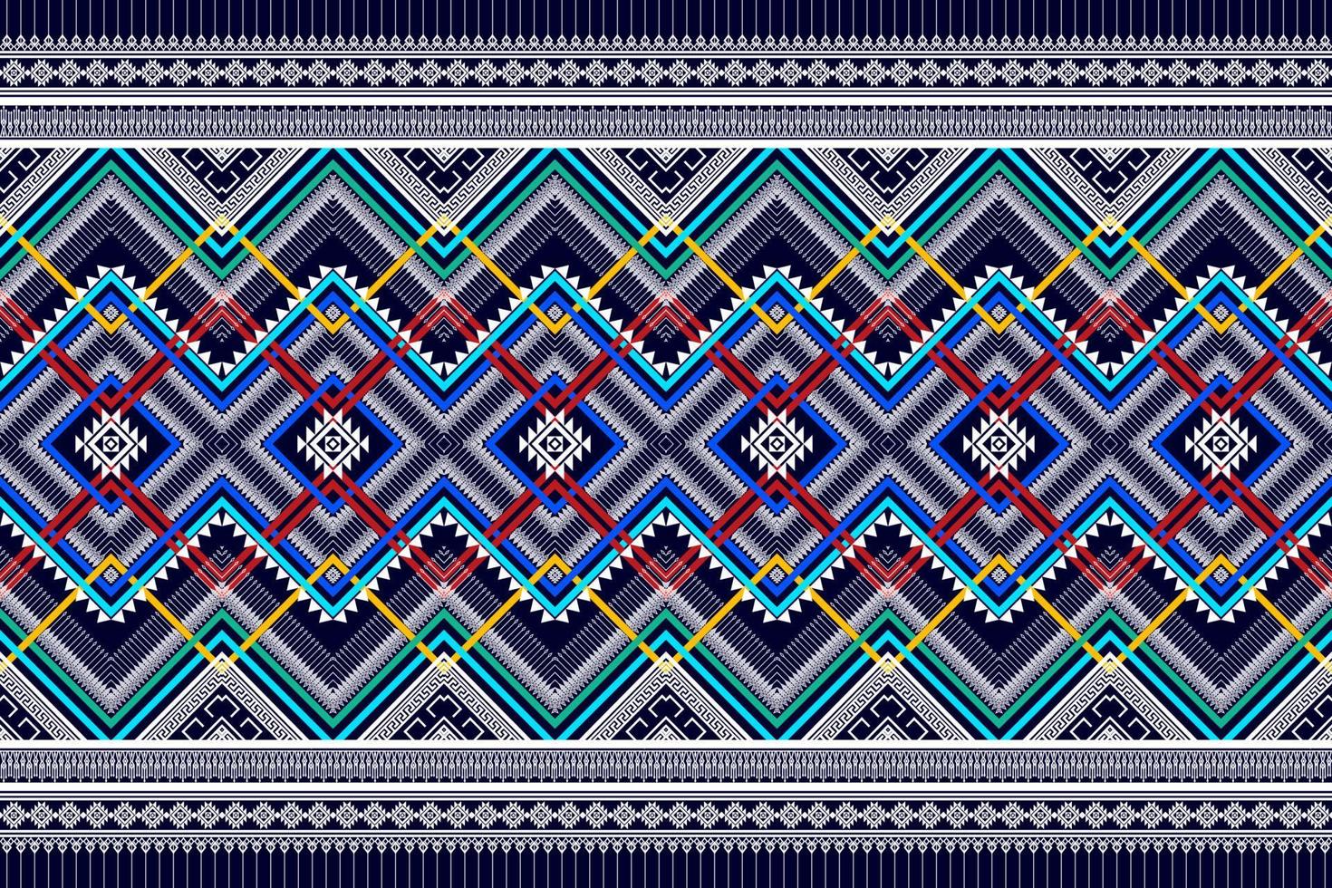 Geometric ethnic seamless pattern design. Aztec fabric carpet mandala ornament chevron textile decoration wallpaper. Tribal turkey African Indian traditional embroidery patterns vector