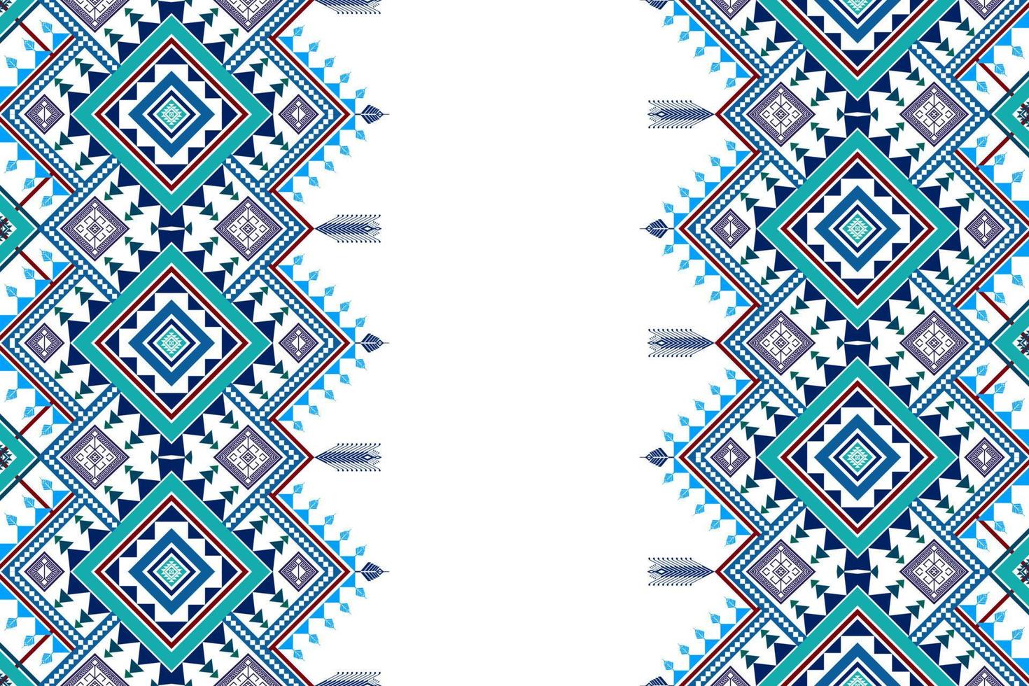 Geometric ethnic pattern design. Aztec fabric carpet mandala ornament chevron textile decoration wallpaper. Tribal turkey African Indian traditional embroidery background vector