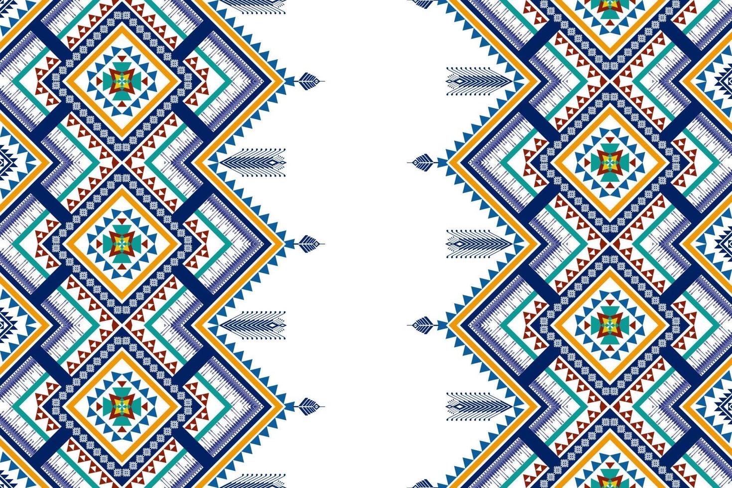 diseño de patrones étnicos geométricos. tela azteca alfombra mandala ornamento chevron textil decoración papel tapiz. fondo de bordado tradicional indio africano de pavo tribal vector