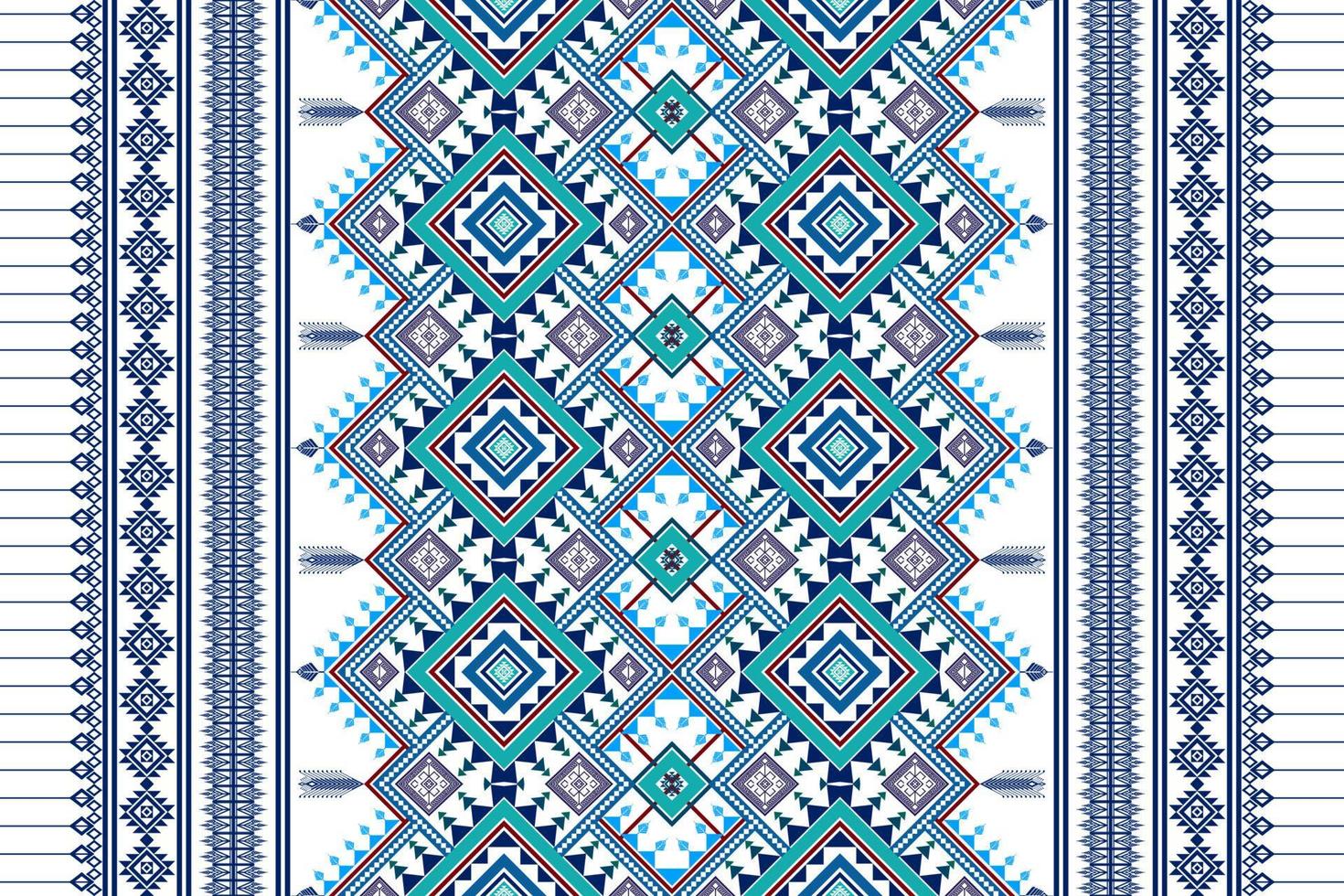 diseño de patrones étnicos geométricos. tela azteca alfombra mandala ornamento chevron textil decoración papel tapiz. fondo de bordado tradicional indio africano de pavo tribal vector