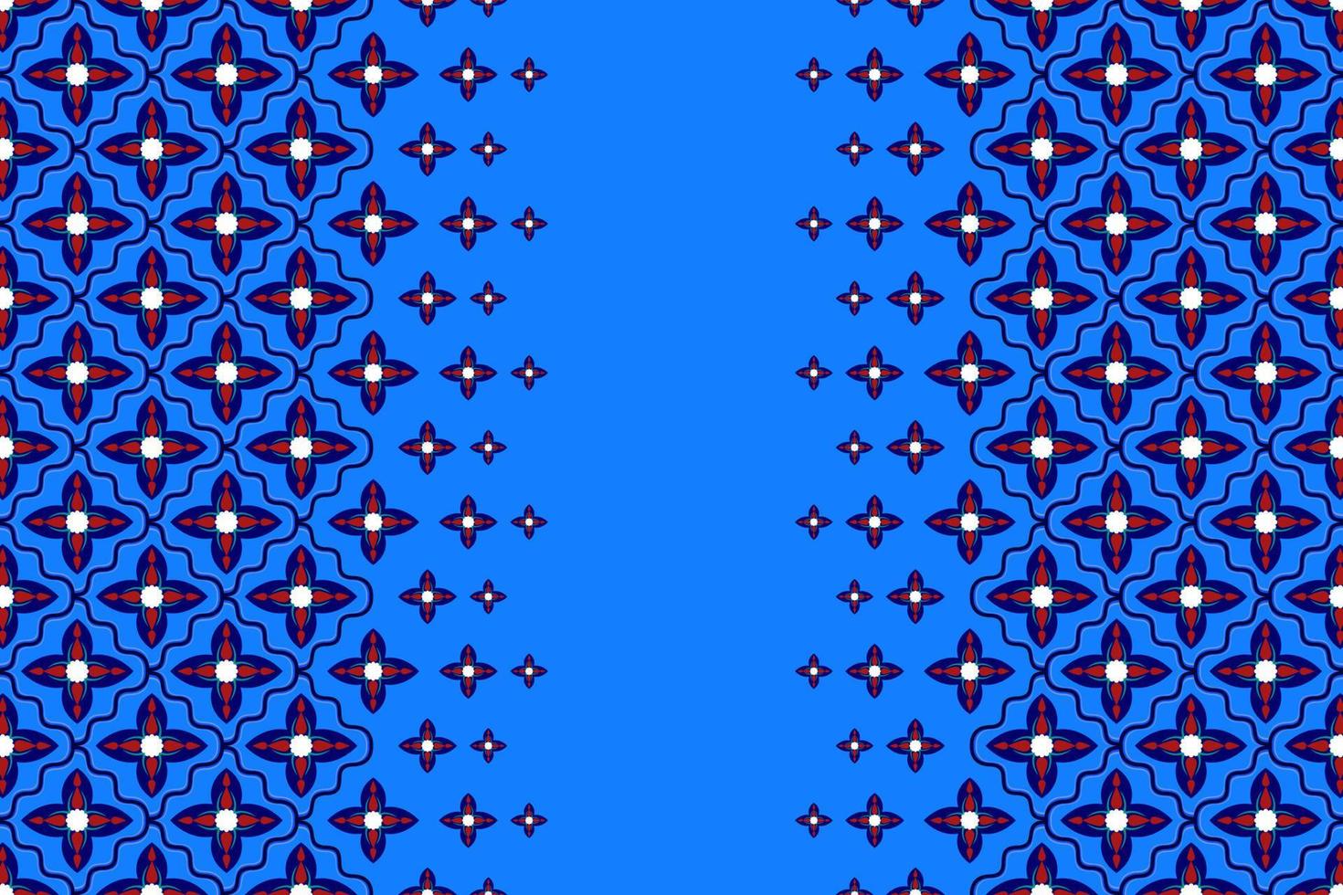 Moroccan ikat ethnic seamless pattern design. Aztec fabric carpet mandala ornament native boho chevron textile decoration wallpaper. Tribal turkey African Indian traditional embroidery vector