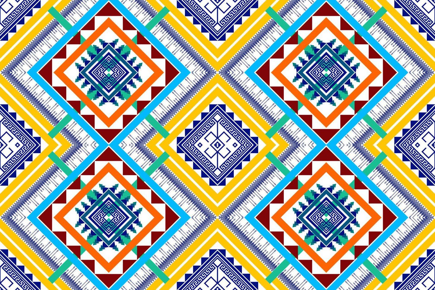 diseño de patrones étnicos geométricos. tela azteca alfombra mandala ornamento chevron textil decoración papel tapiz. fondo de bordado tradicional indio africano de pavo tribal vector