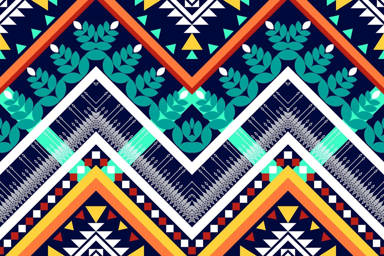 Geometric ethnic seamless pattern design. Aztec fabric carpet mandala ornament chevron textile decoration wallpaper. Tribal turkey African Indian traditional embroidery vector illustration background