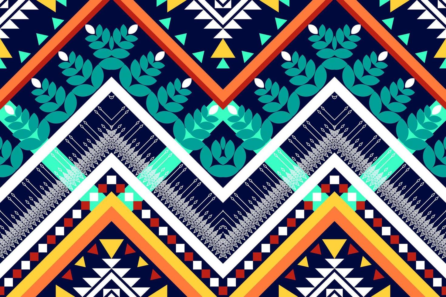 diseño geométrico étnico de patrones sin fisuras. tela azteca alfombra mandala ornamento chevron textil decoración papel pintado. Fondo de ilustración de vector de bordado tradicional indio africano de pavo tribal