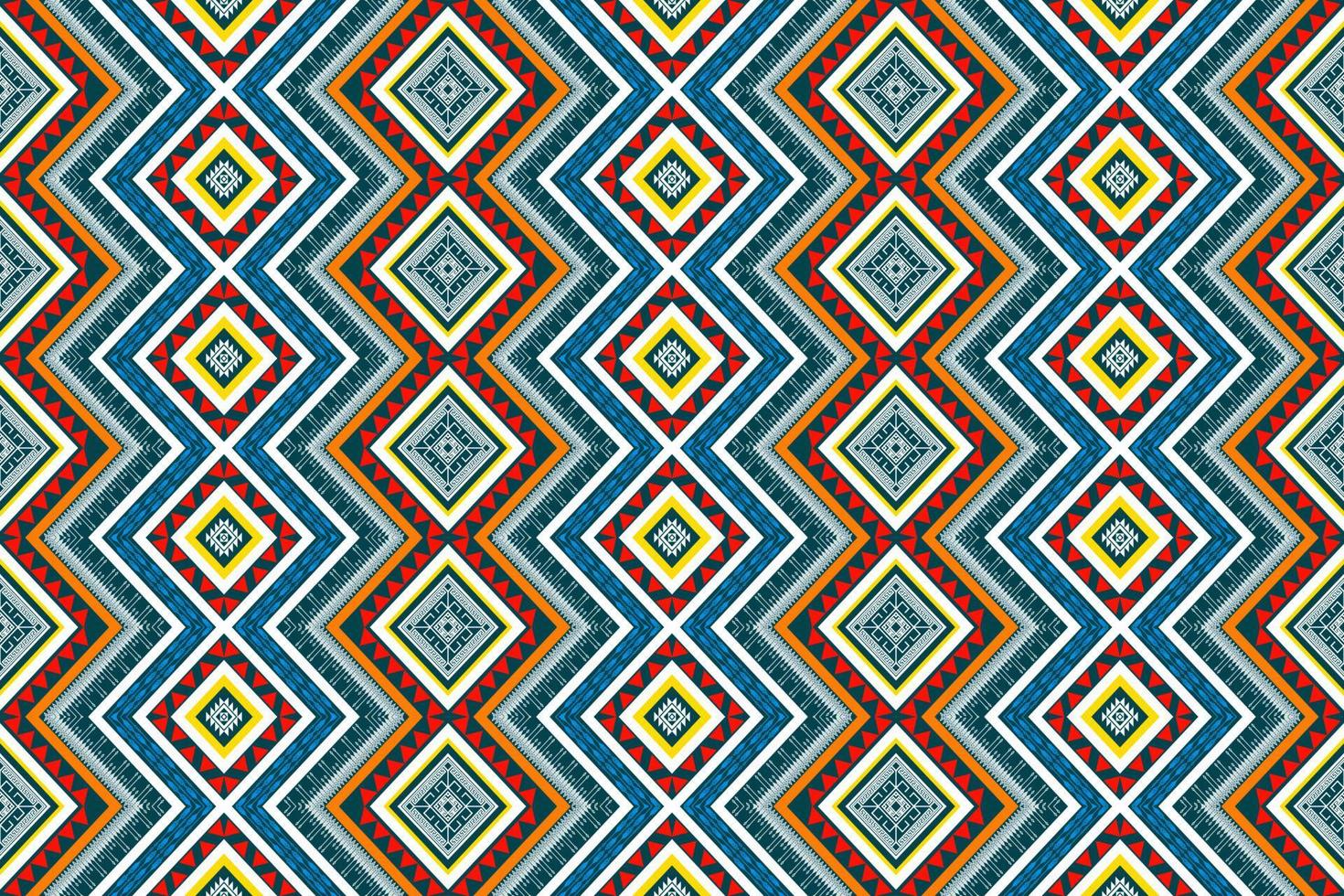 Geometric ethnic seamless pattern design. Aztec fabric carpet mandala ornament chevron textile decoration wallpaper. Tribal turkey African Indian traditional embroidery vector illustration background