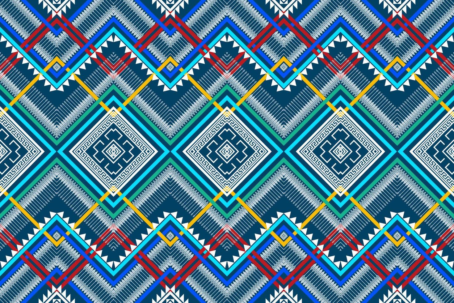 Geometric ethnic seamless pattern design. Aztec fabric carpet mandala ornament chevron textile decoration wallpaper. Tribal turkey African Indian traditional embroidery patterns vector