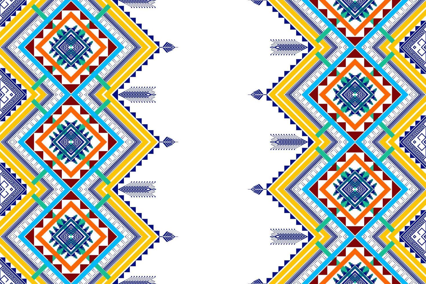 diseño de patrones étnicos geométricos. tela azteca alfombra mandala ornamento chevron textil decoración papel tapiz. fondo de bordado tradicional indio africano de pavo tribal vector