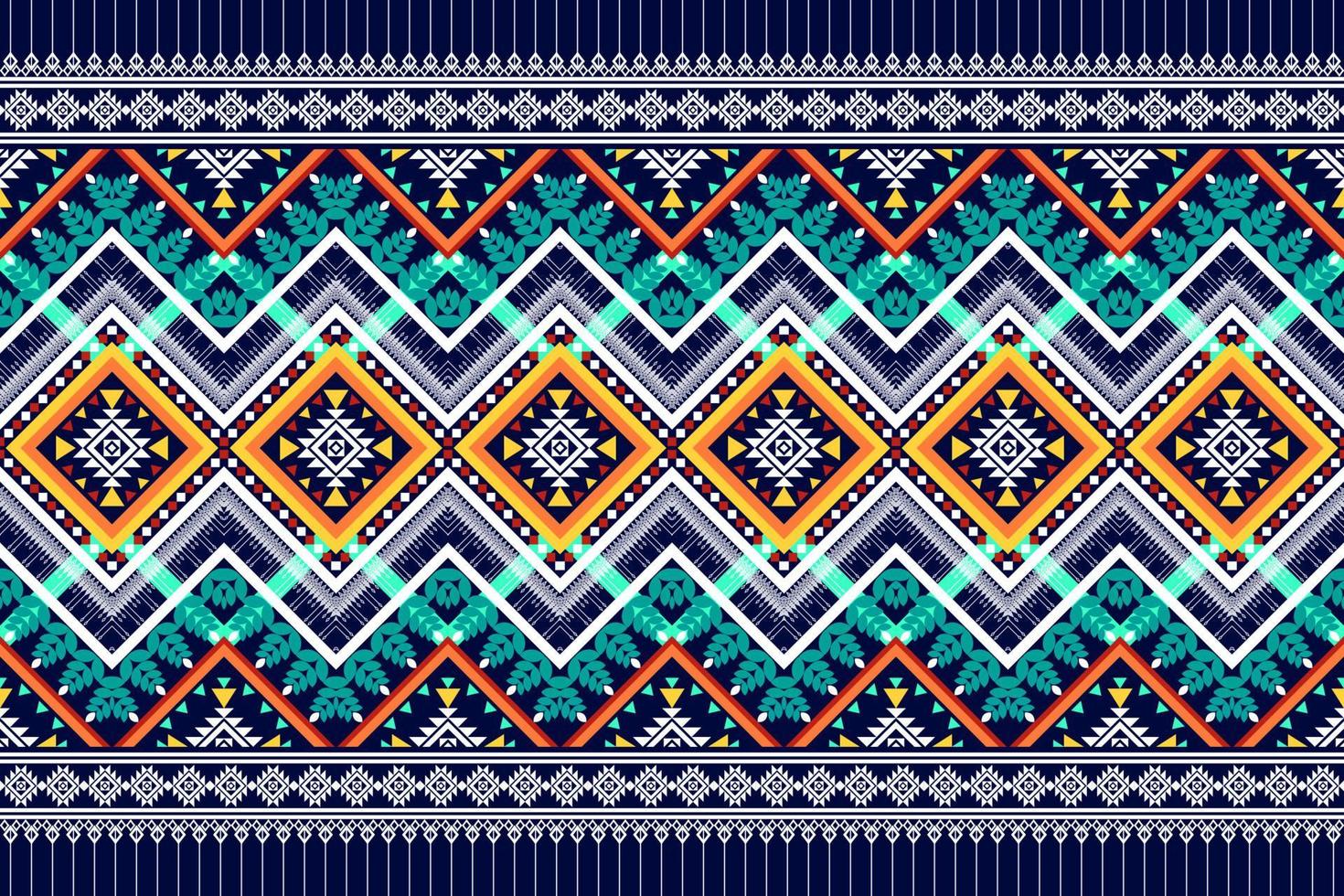 Geometric ethnic seamless pattern design. Aztec fabric carpet mandala ornament chevron textile decoration wallpaper. Tribal turkey African Indian traditional embroidery vector illustration background