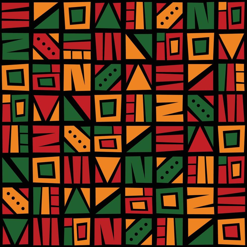 Pan African Color Seamless Pattern vector