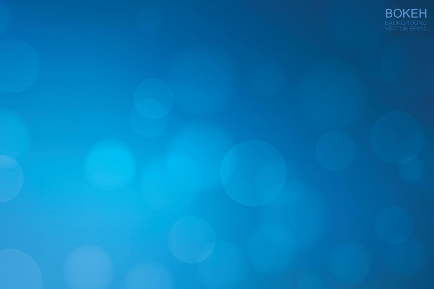 Blue light blurred bokeh for background. Vector illustration.