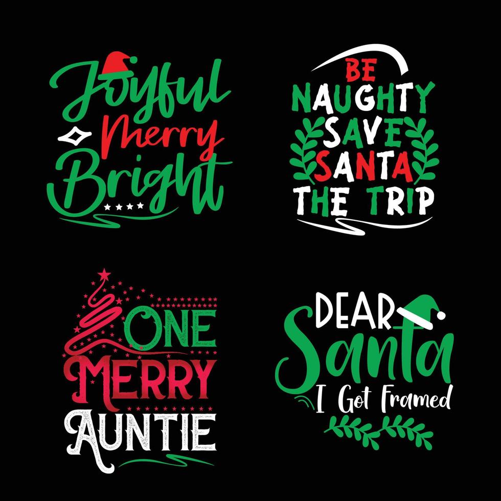 Christmas Bundle Design vector