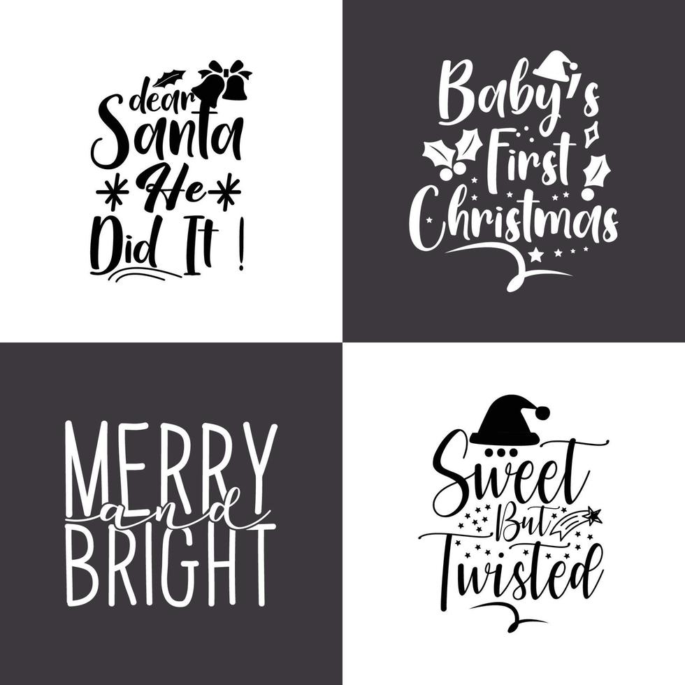 Christmas Bundle Design vector