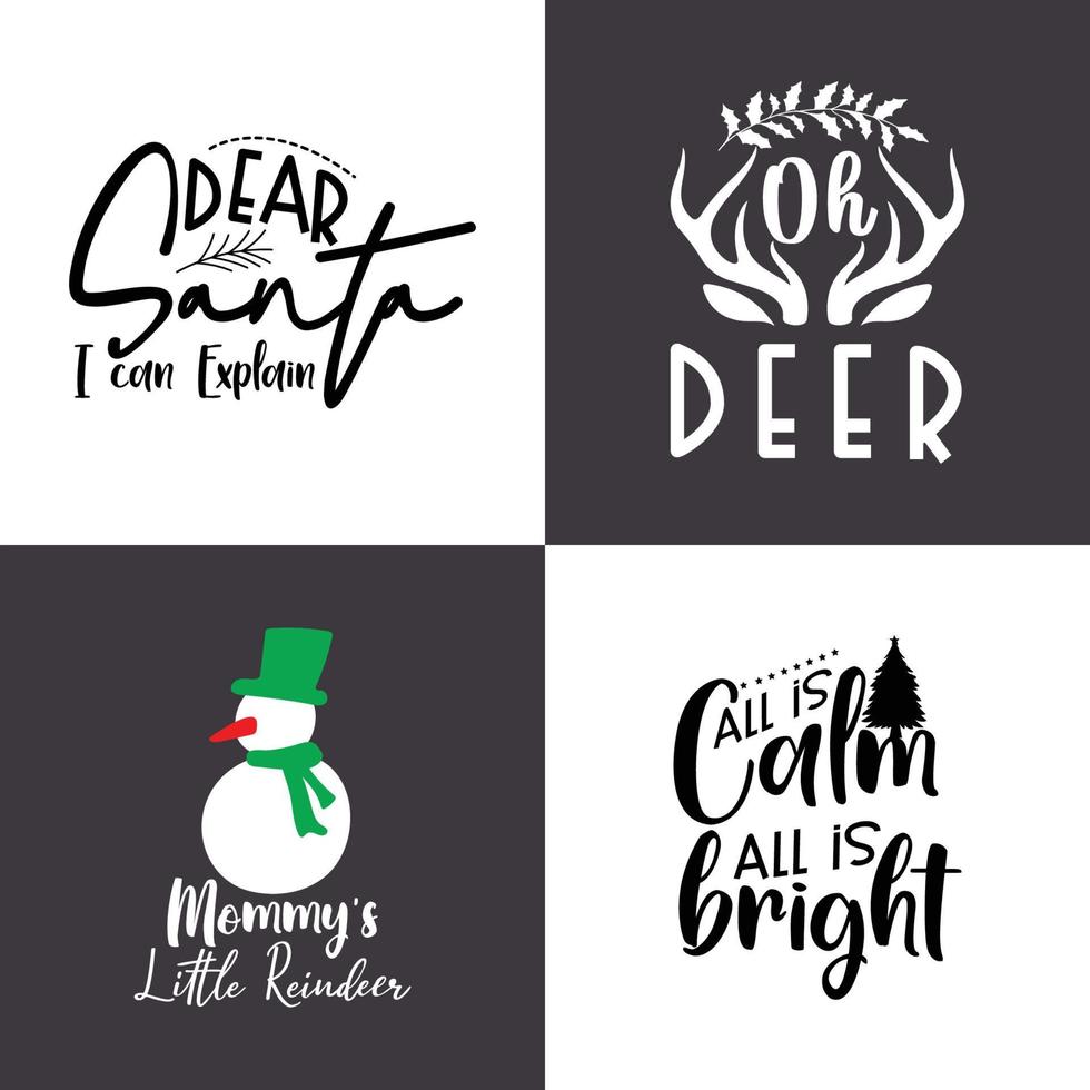 Christmas Bundle Design vector