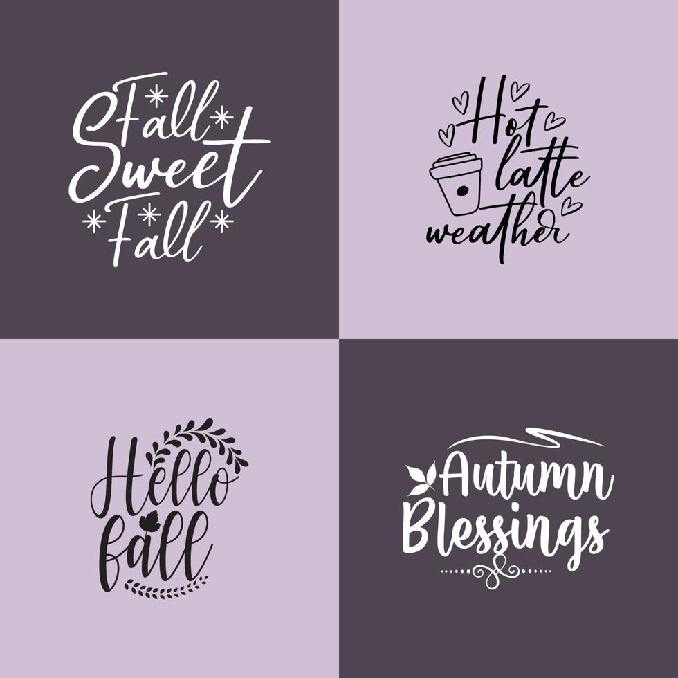 Fall Bundle Design vector