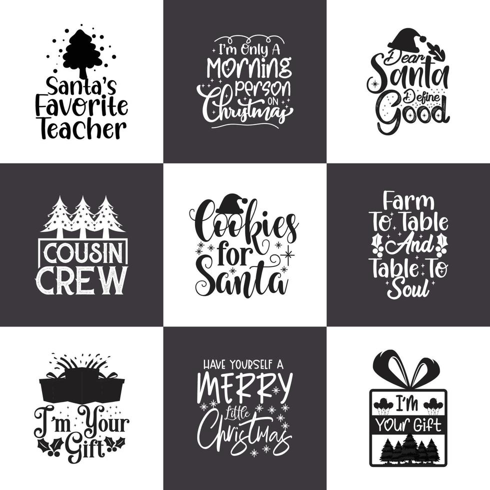 Christmas Bundle T shirt Design vector