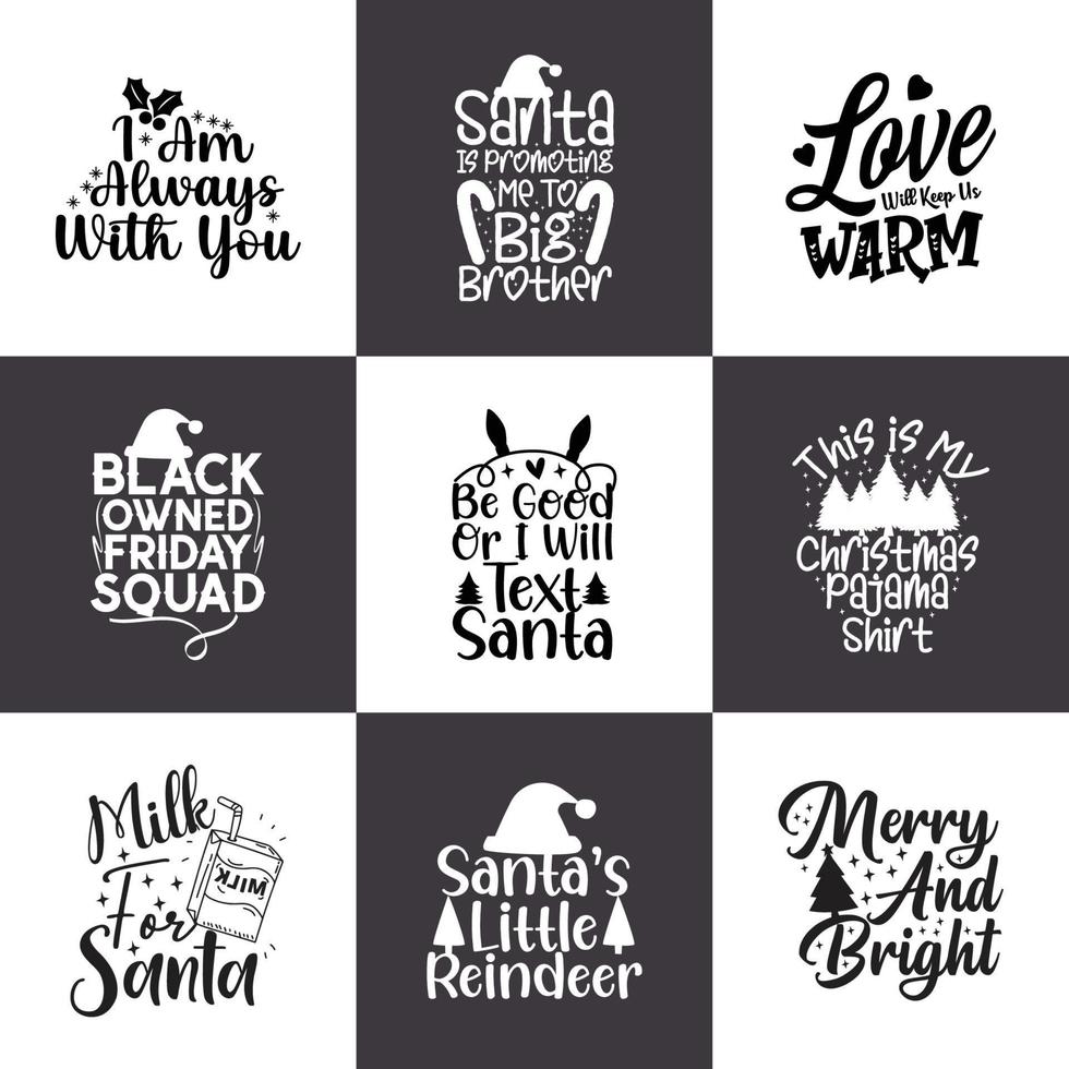 Christmas T-shirt Bundle vector