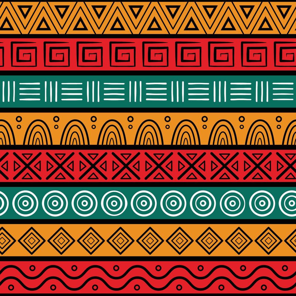 Pan African Color Seamless Pattern vector