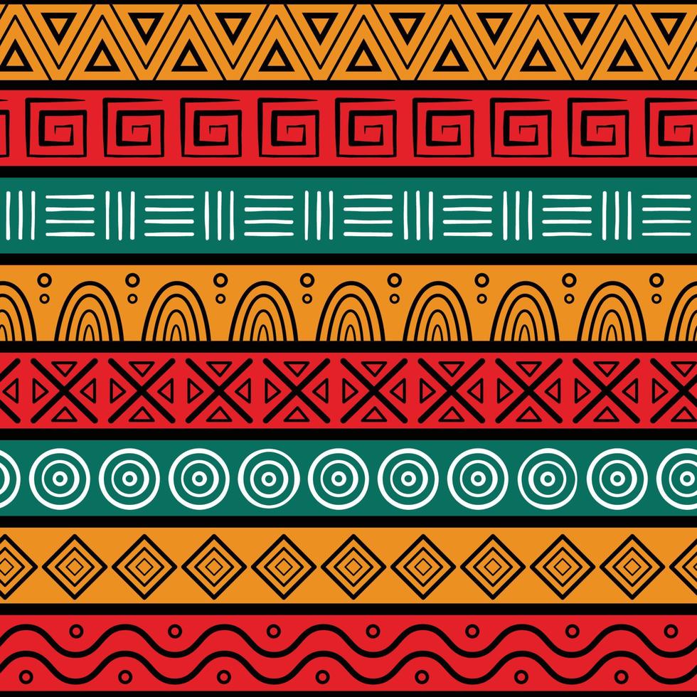 Pan African Color Seamless Pattern vector