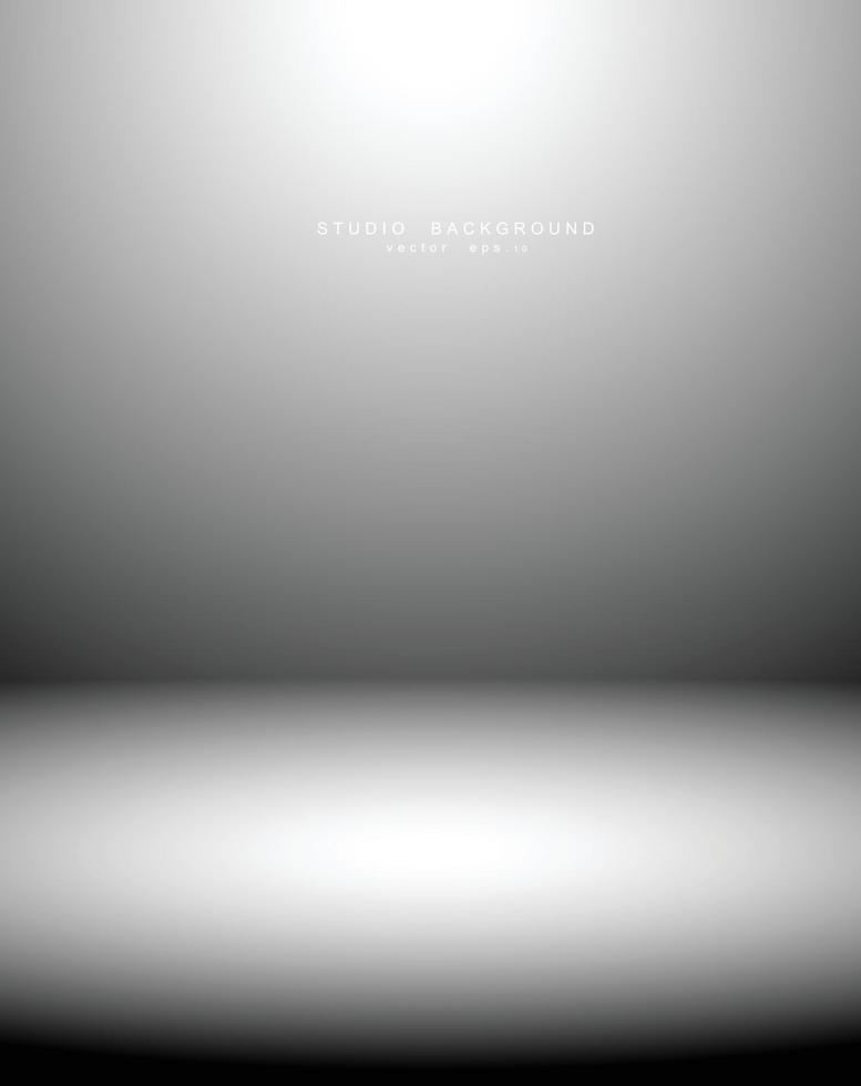 Empty white grey gradient studio room background. backdrop light interior with copyspace for your creative project, Vector illustration EPS 10