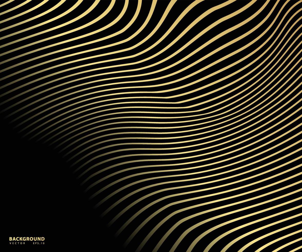 Striped gold texture, Abstract warped Diagonal Striped Background, waved lines texture. Brand new style for your business design, vector template for your ideas