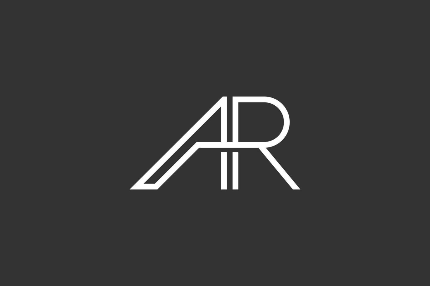 Minimal Letter AR Logo Design vector